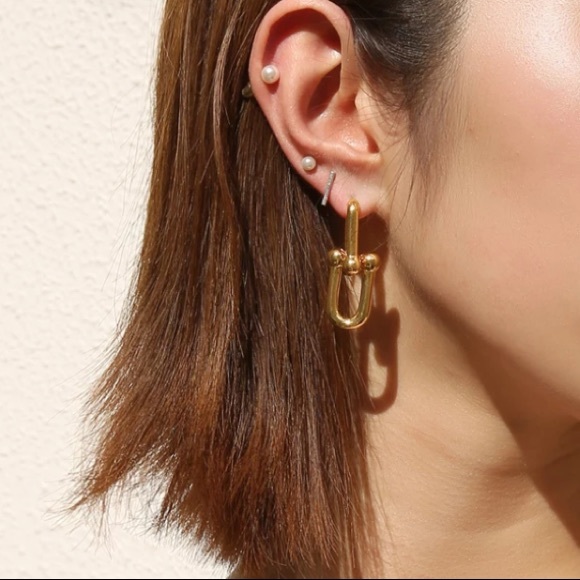 Gold Plated Trendy Earrings - Picture 2 of 4